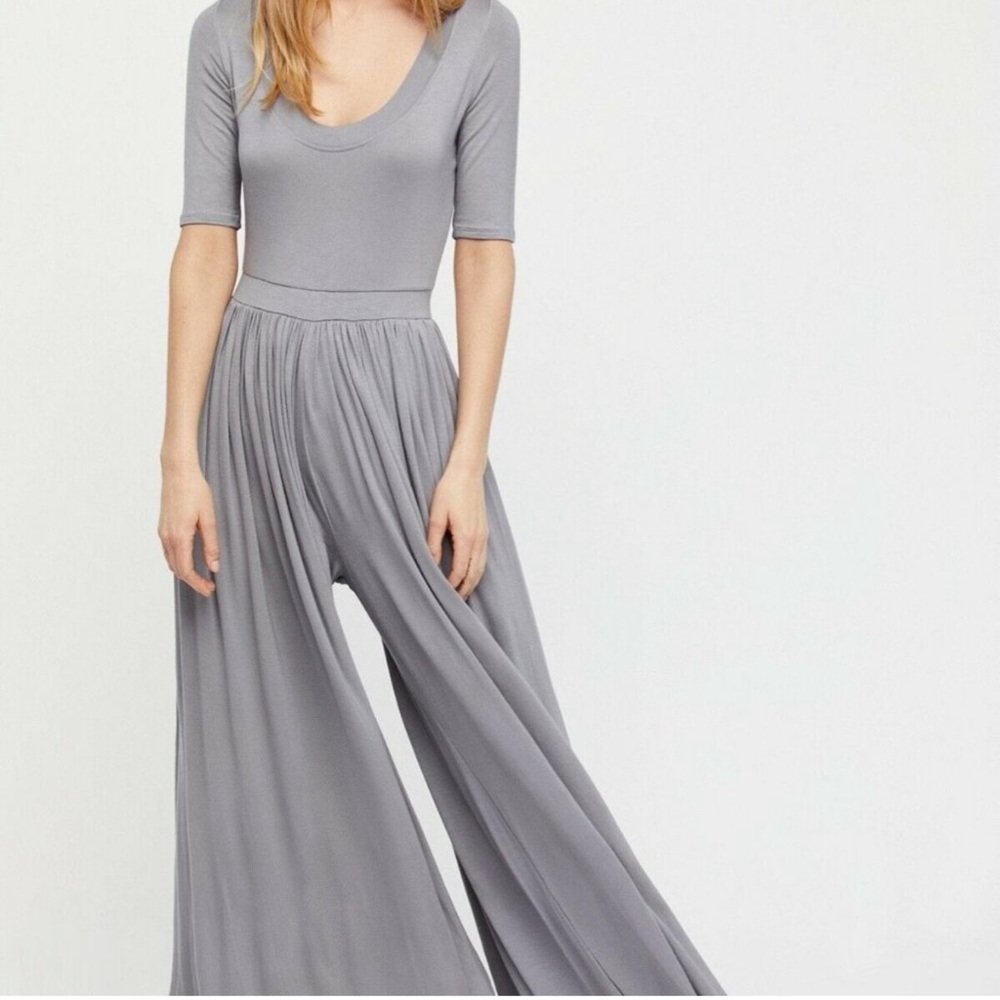 Free People Beach Rosebowl Romper in Dark Gray L Jumpsuit